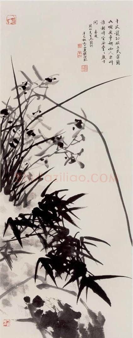 90年代 蒋凤白 《芳兰九畹》 书画作品