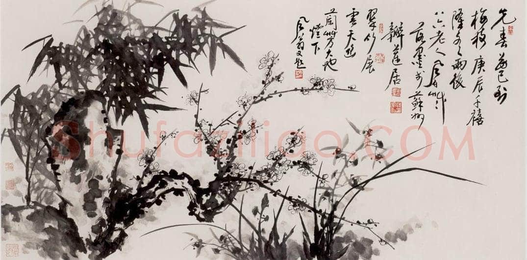 2000年 蒋凤白 《先春花已到梅枝》 书画作品