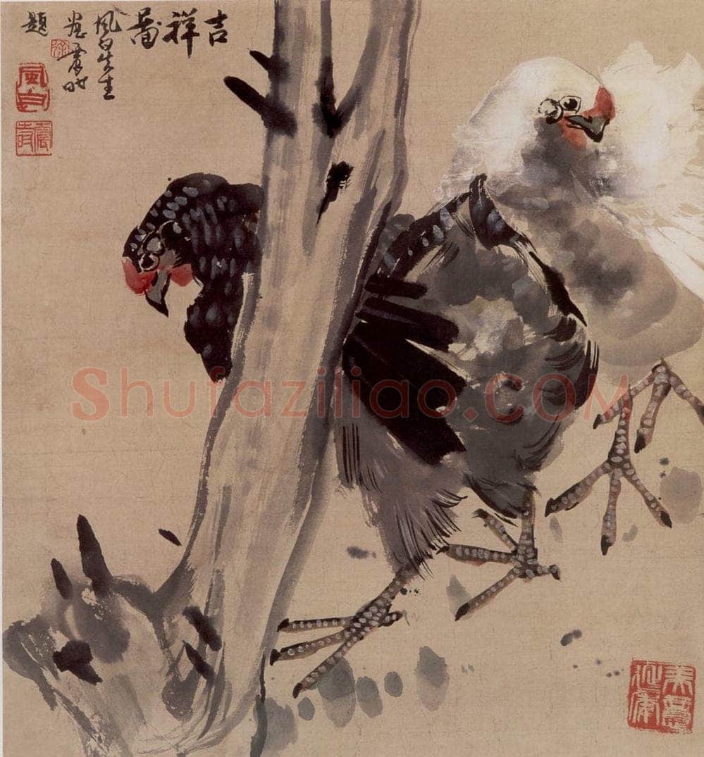 70年代 蒋凤白 《吉祥图》 书画作品