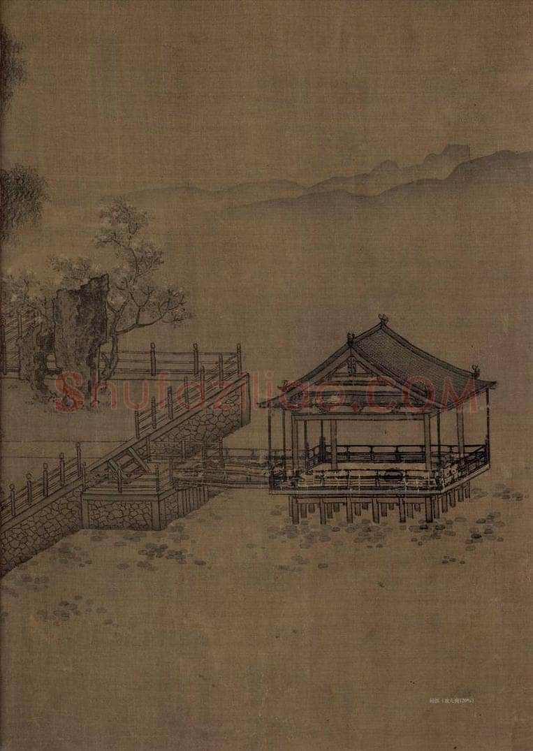 宋代 刘松年 《四景山水图》 书画作品