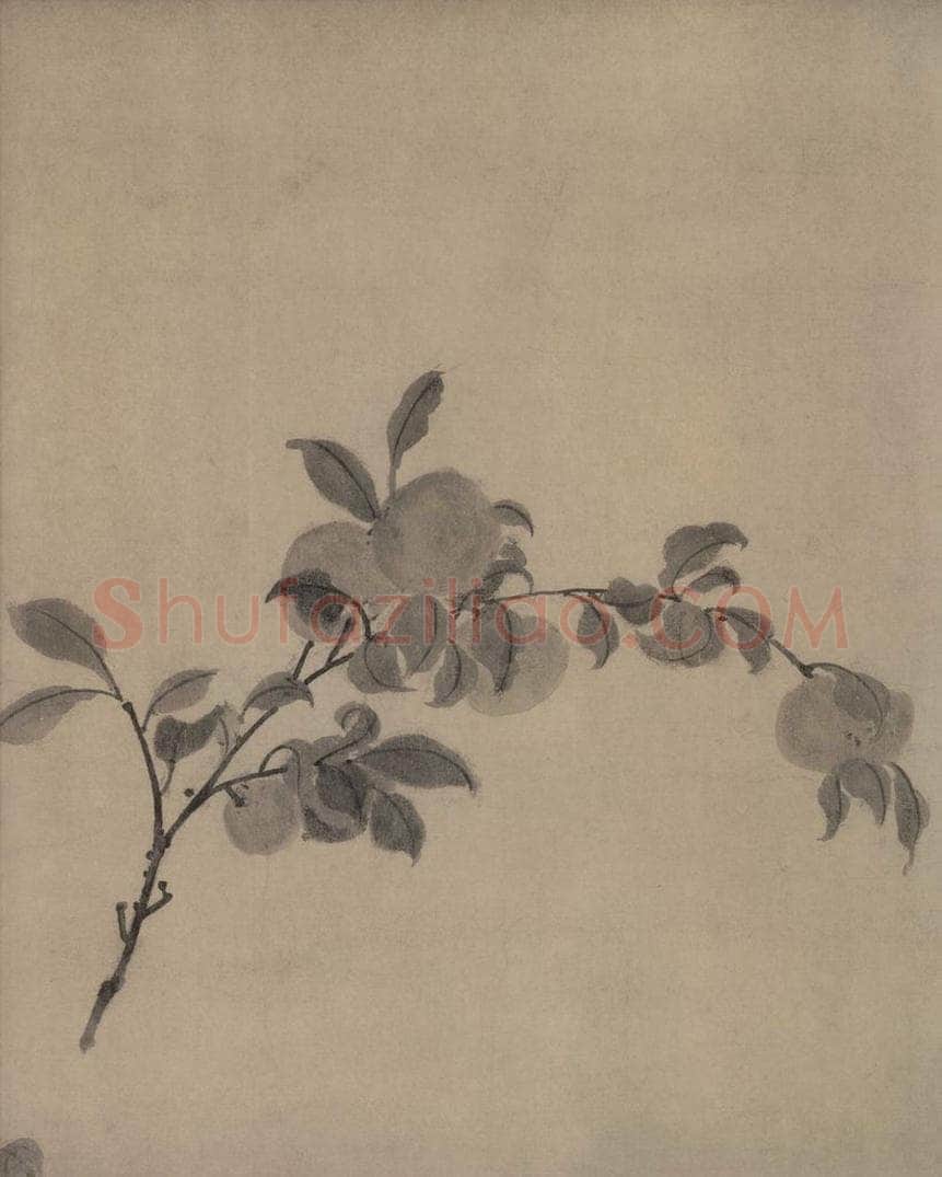 宋代 牧溪 《水墨写生图》 书画作品