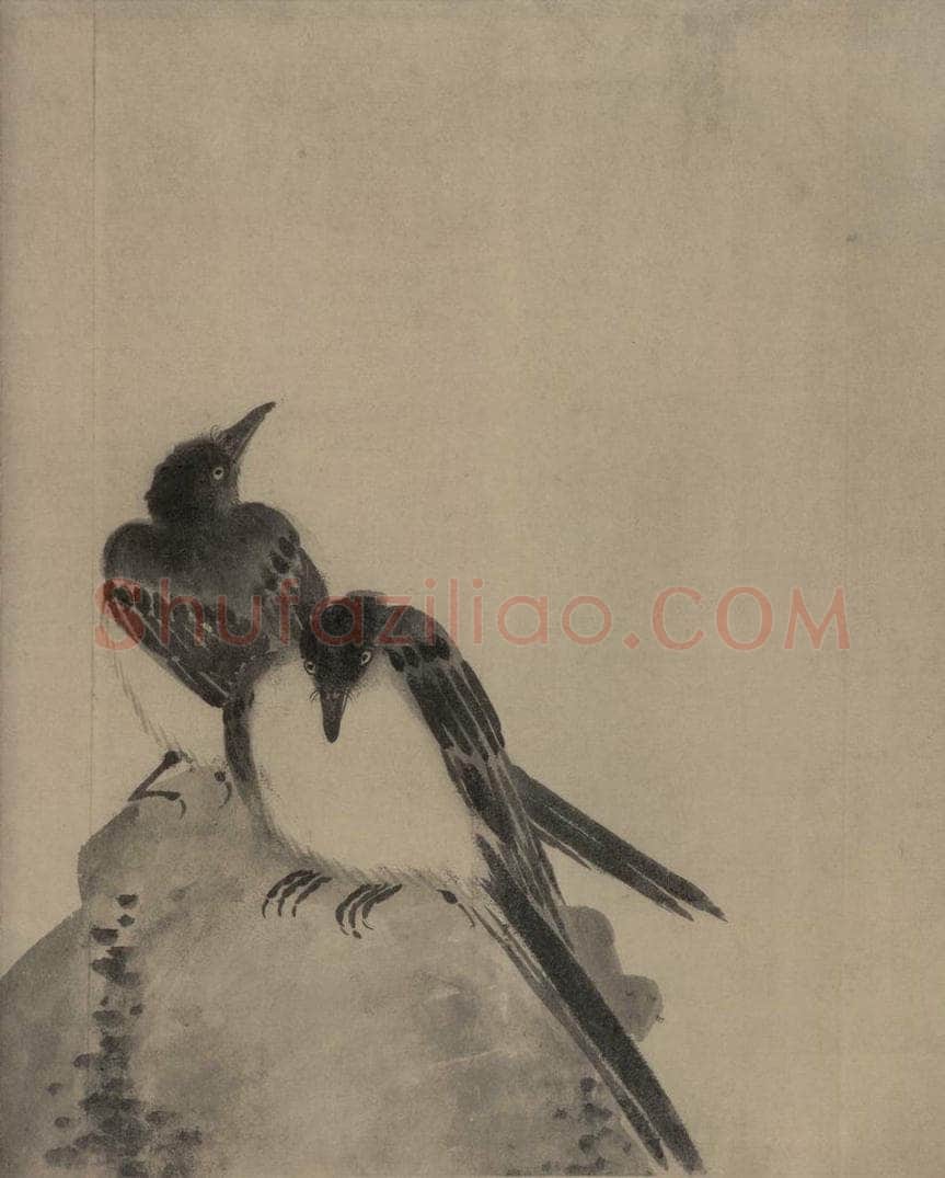 宋代 牧溪 《水墨写生图》 书画作品