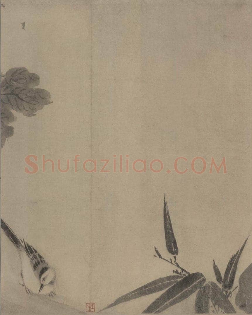 宋代 牧溪 《水墨写生图》 书画作品