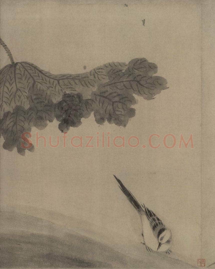 宋代 牧溪 《水墨写生图》 书画作品