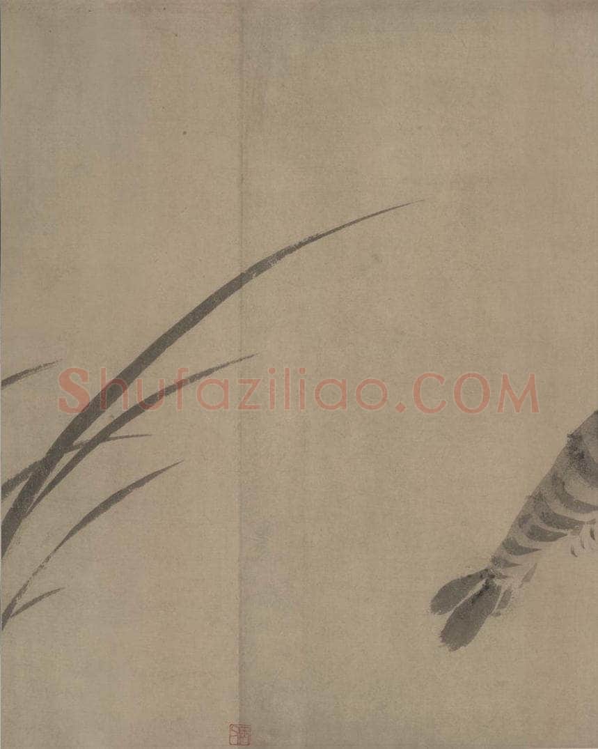 宋代 牧溪 《水墨写生图》 书画作品
