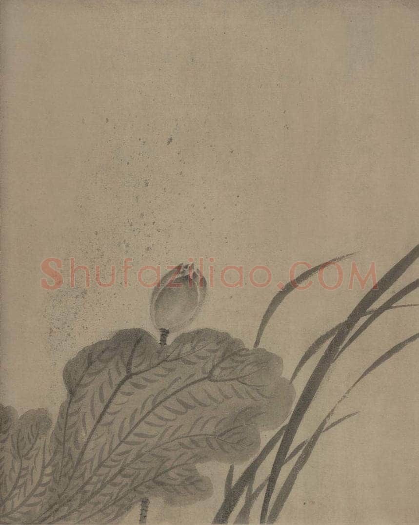 宋代 牧溪 《水墨写生图》 书画作品