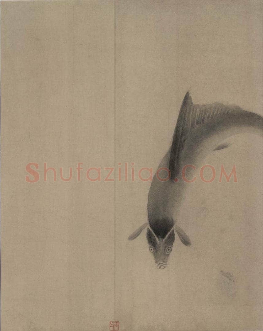 宋代 牧溪 《水墨写生图》 书画作品