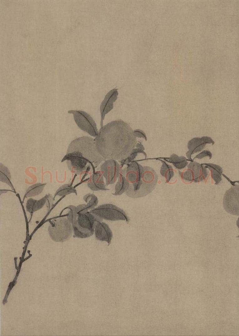 宋代 牧溪 《水墨写生图》 书画作品