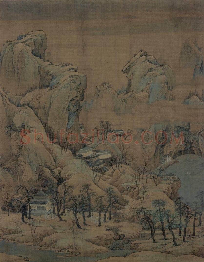 宋代 赵伯驹 《江山秋色图》 书画作品