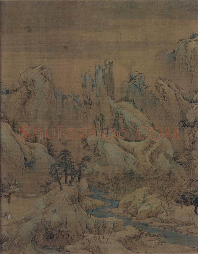 宋代 赵伯驹 《江山秋色图》 书画作品