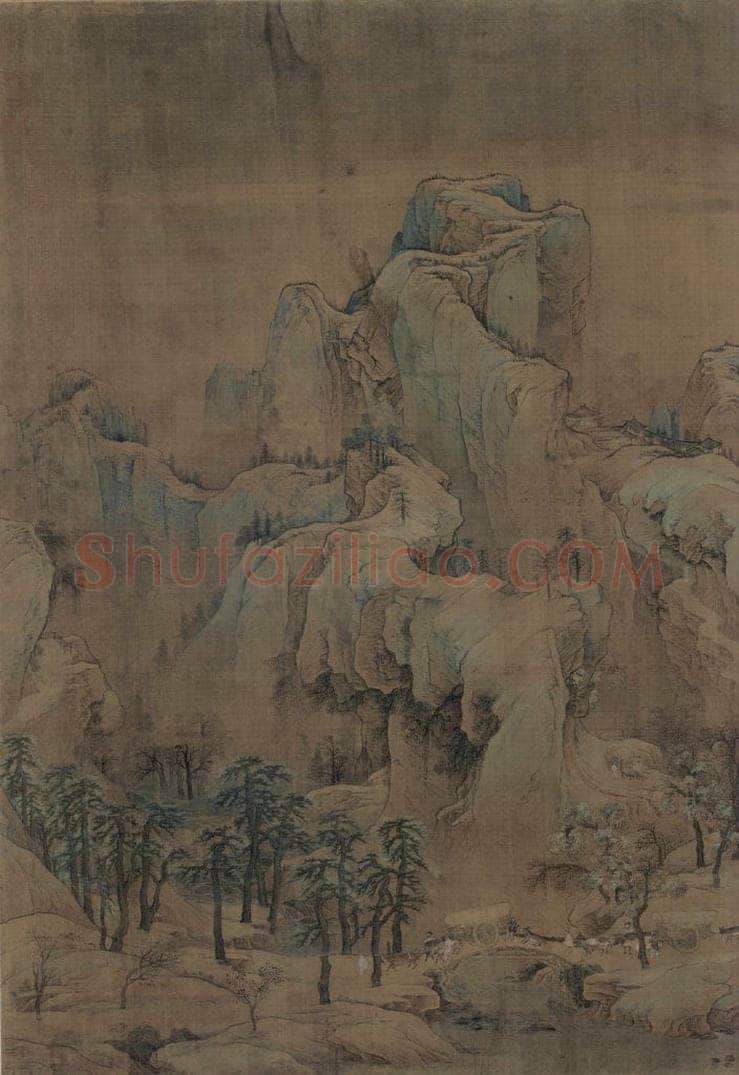 宋代 赵伯驹 《江山秋色图》 书画作品