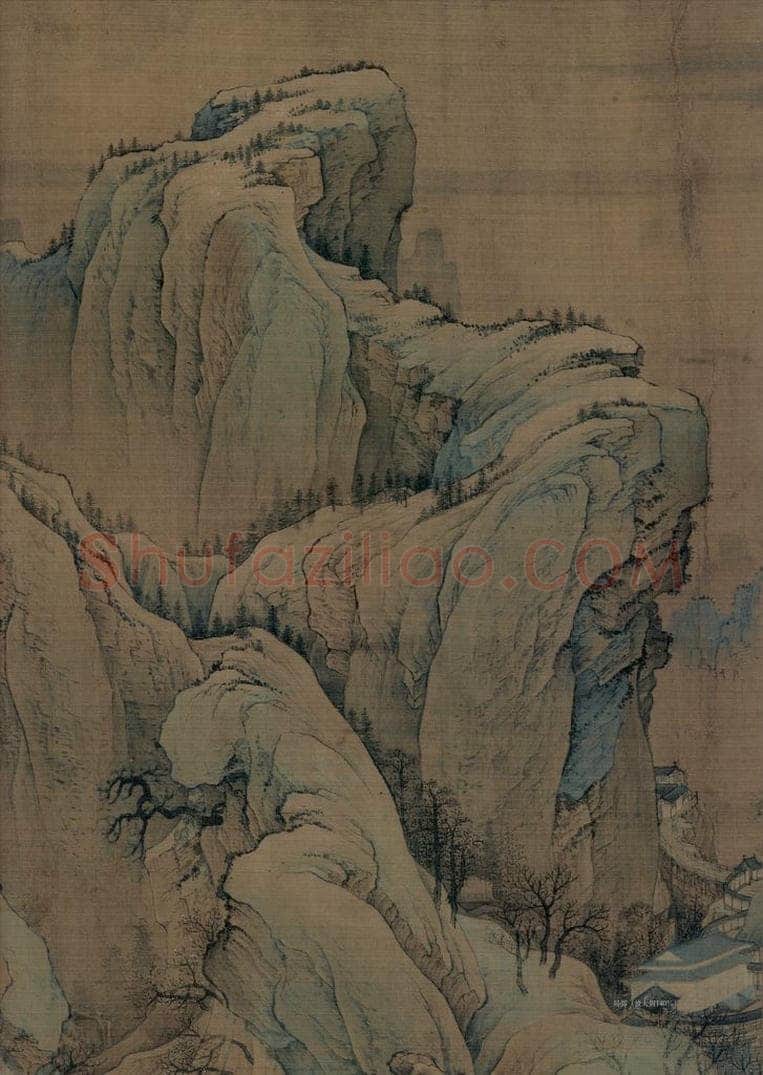 宋代 赵伯驹 《江山秋色图》 书画作品