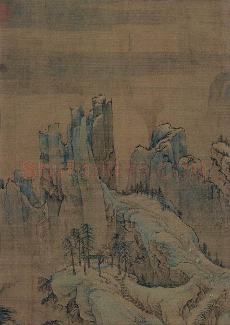 宋代 赵伯驹 《江山秋色图》 书画作品