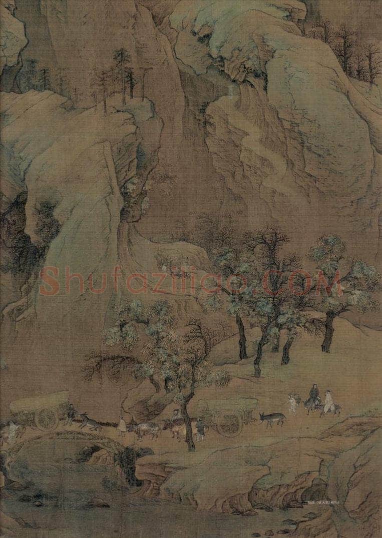 宋代 赵伯驹 《江山秋色图》 书画作品