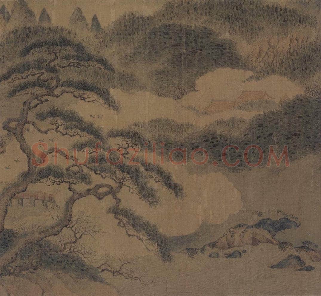 宋代 赵伯骕 《万松金阙图》 书画作品