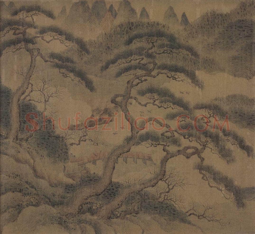 宋代 赵伯骕 《万松金阙图》 书画作品