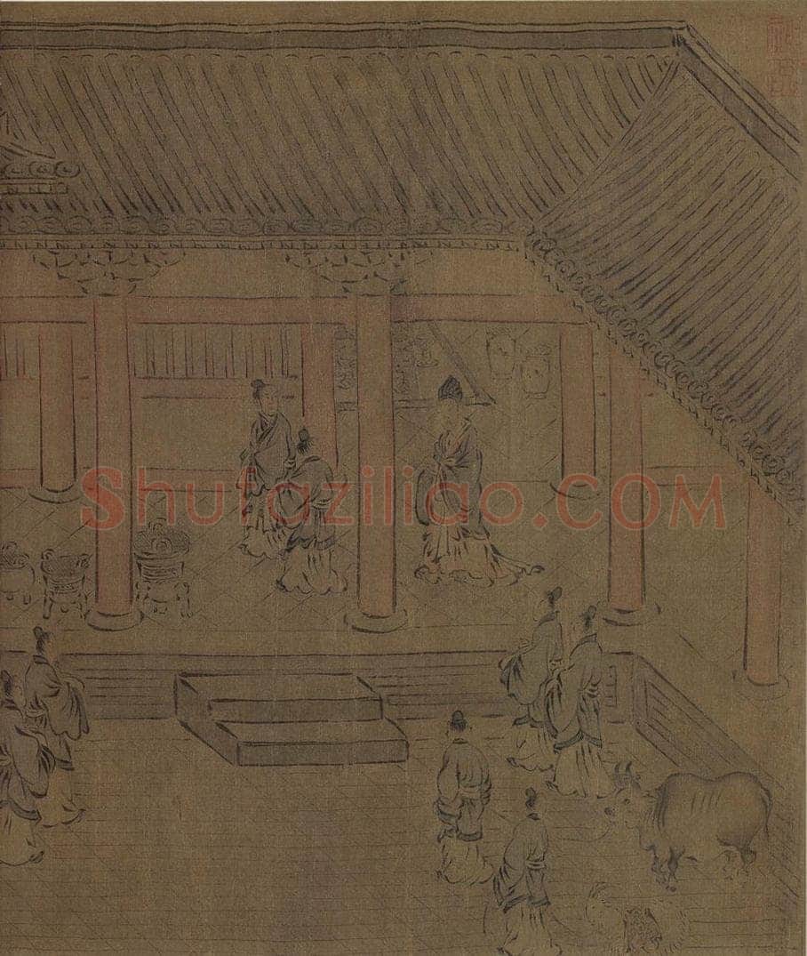 宋朝 马和之 《闵予小子之什图》 书画作品