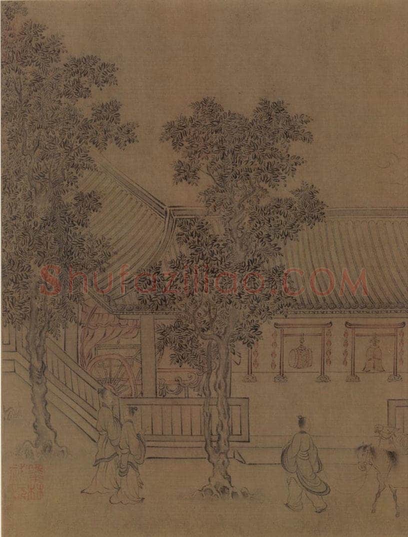 宋朝 马和之 《唐风图》 书画作品