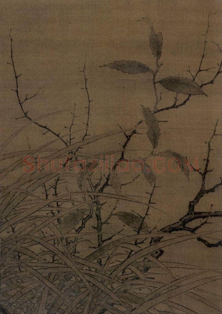 宋朝 李迪 《枫鹰雉鸡图》 书画作品