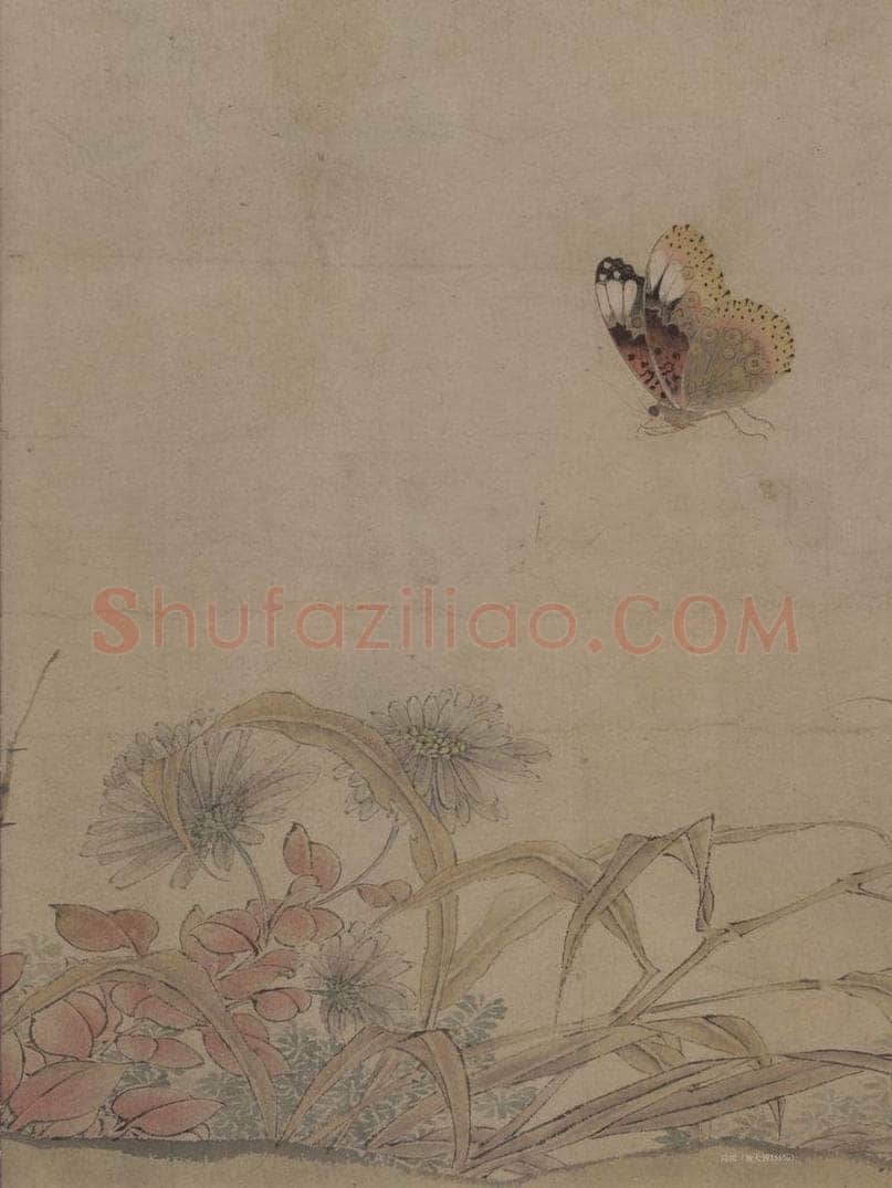 宋 赵昌 《写生蛱蝶图》 书画作品