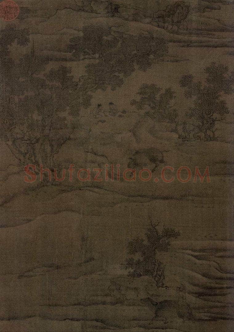 宋 祁序 《江山放牧图》 书画作品