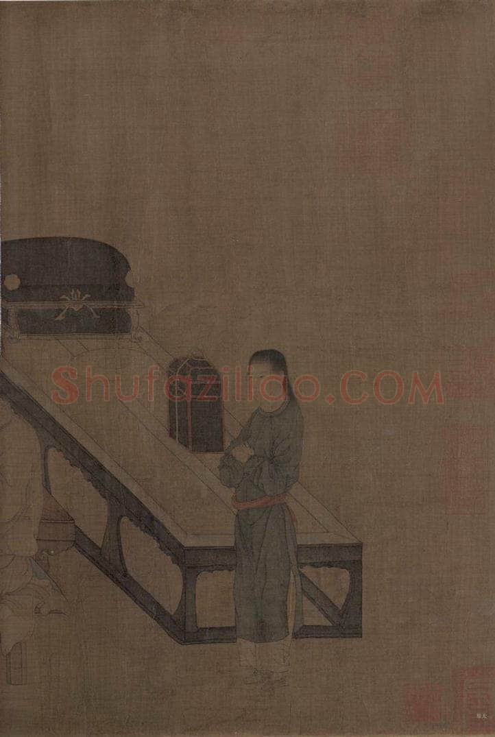 五代 周文矩 《重屏会棋图》 书画作品