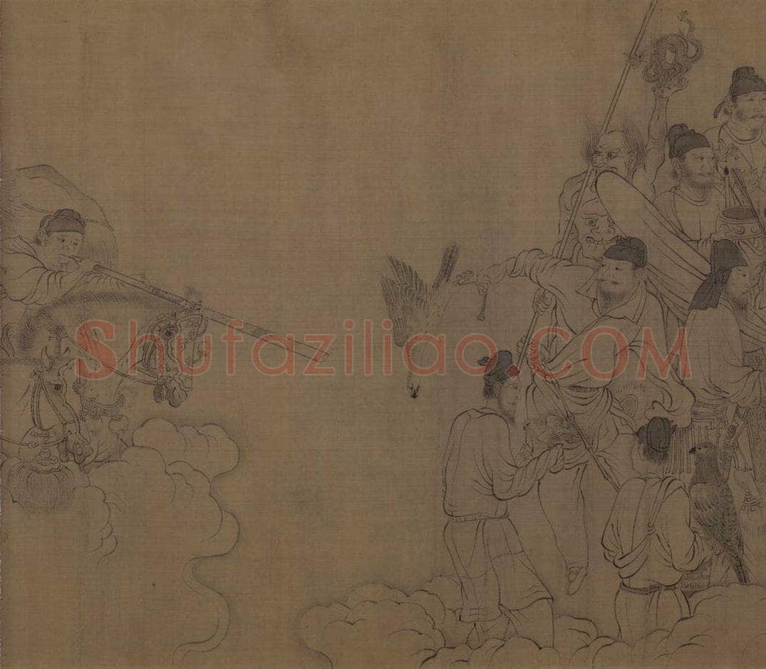 宋 李公麟 《西岳降灵图》 书画作品