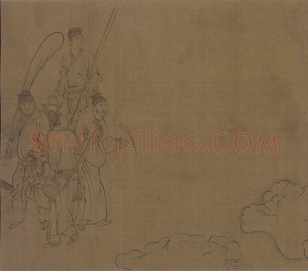 宋 李公麟 《西岳降灵图》 书画作品