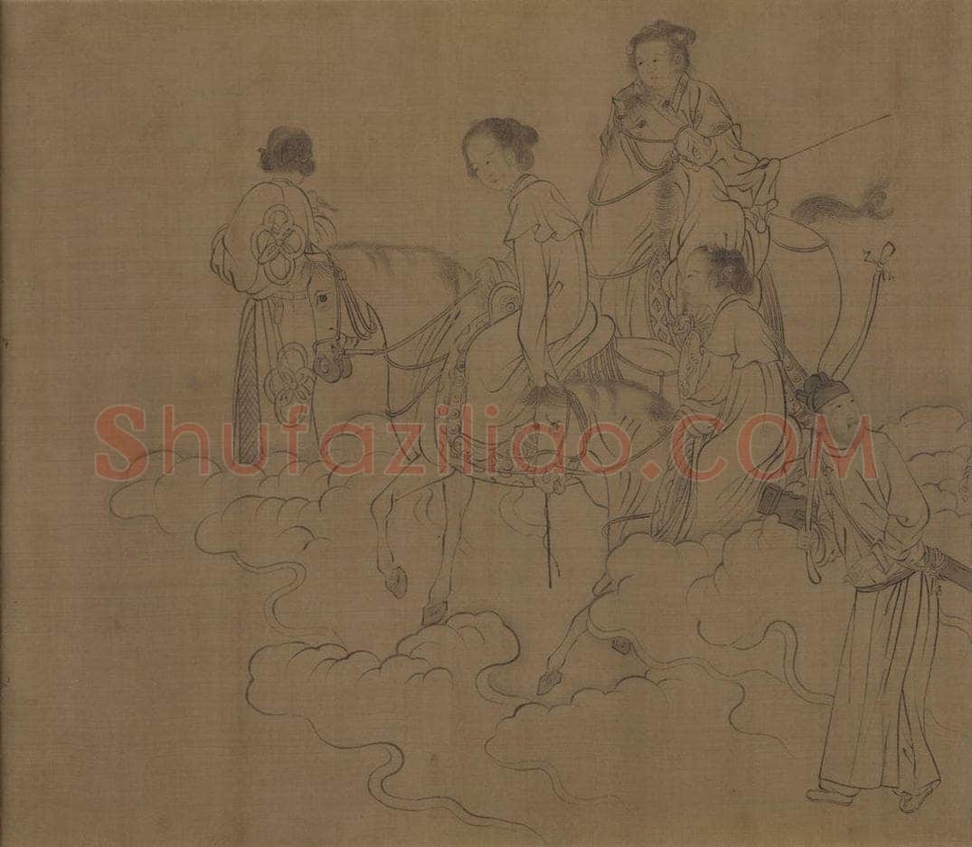 宋 李公麟 《西岳降灵图》 书画作品