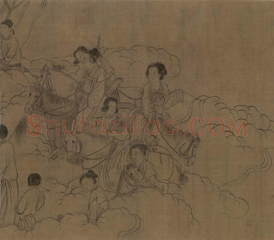 宋 李公麟 《西岳降灵图》 书画作品