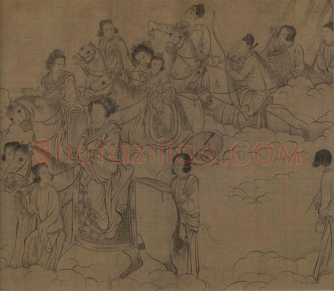 宋 李公麟 《西岳降灵图》 书画作品