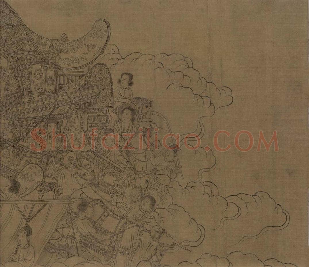 宋 李公麟 《西岳降灵图》 书画作品