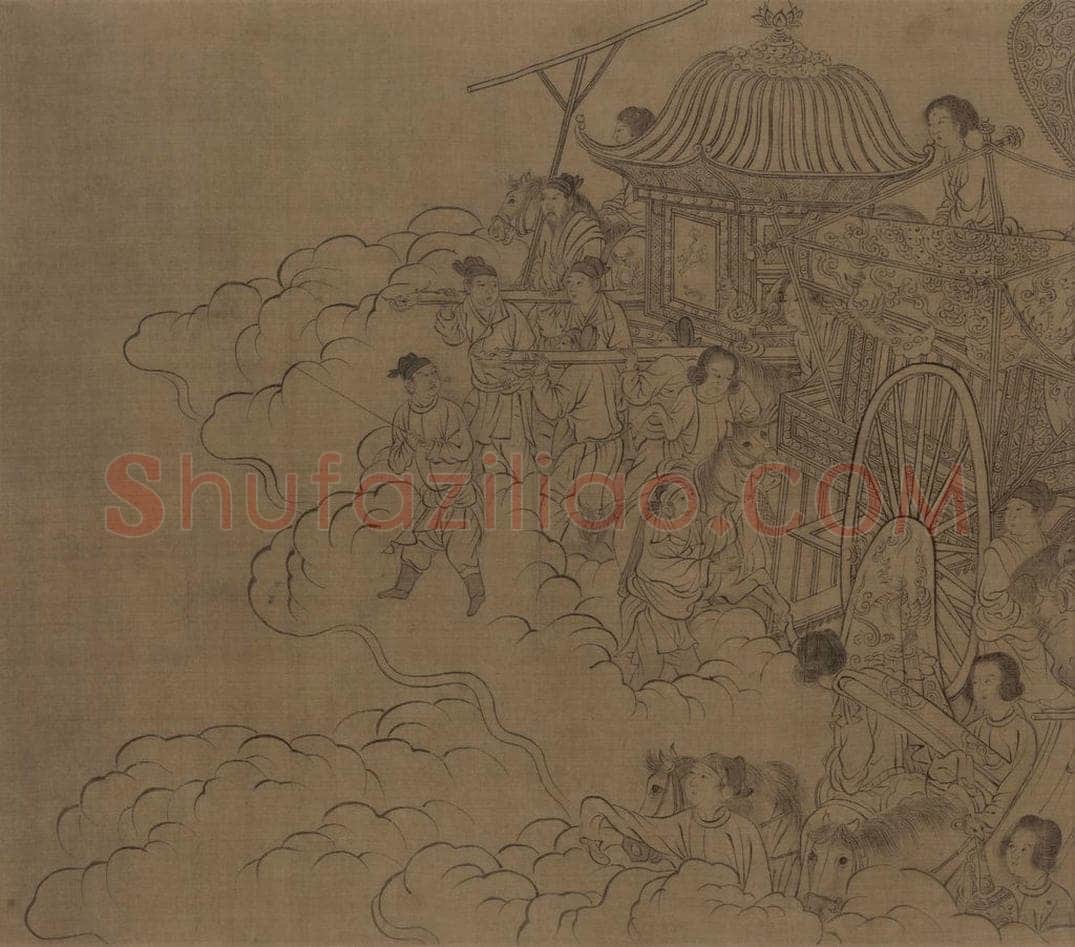 宋 李公麟 《西岳降灵图》 书画作品