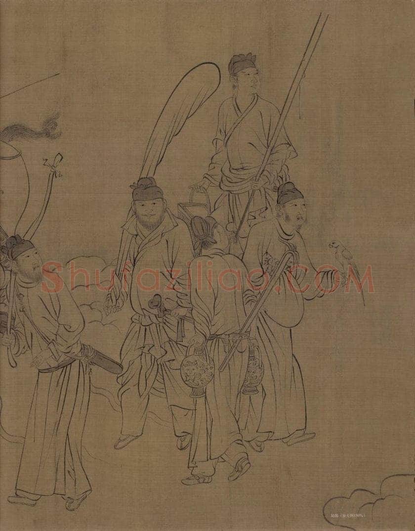 宋 李公麟 《西岳降灵图》 书画作品