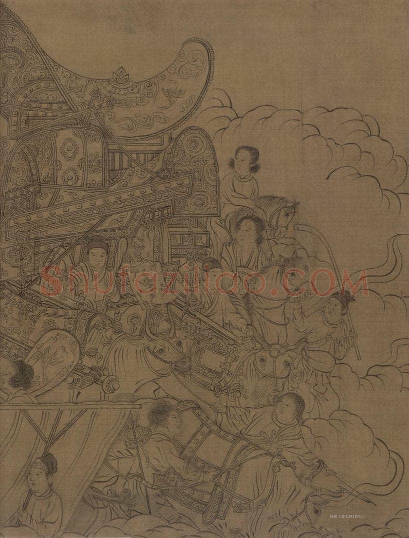 宋 李公麟 《西岳降灵图》 书画作品