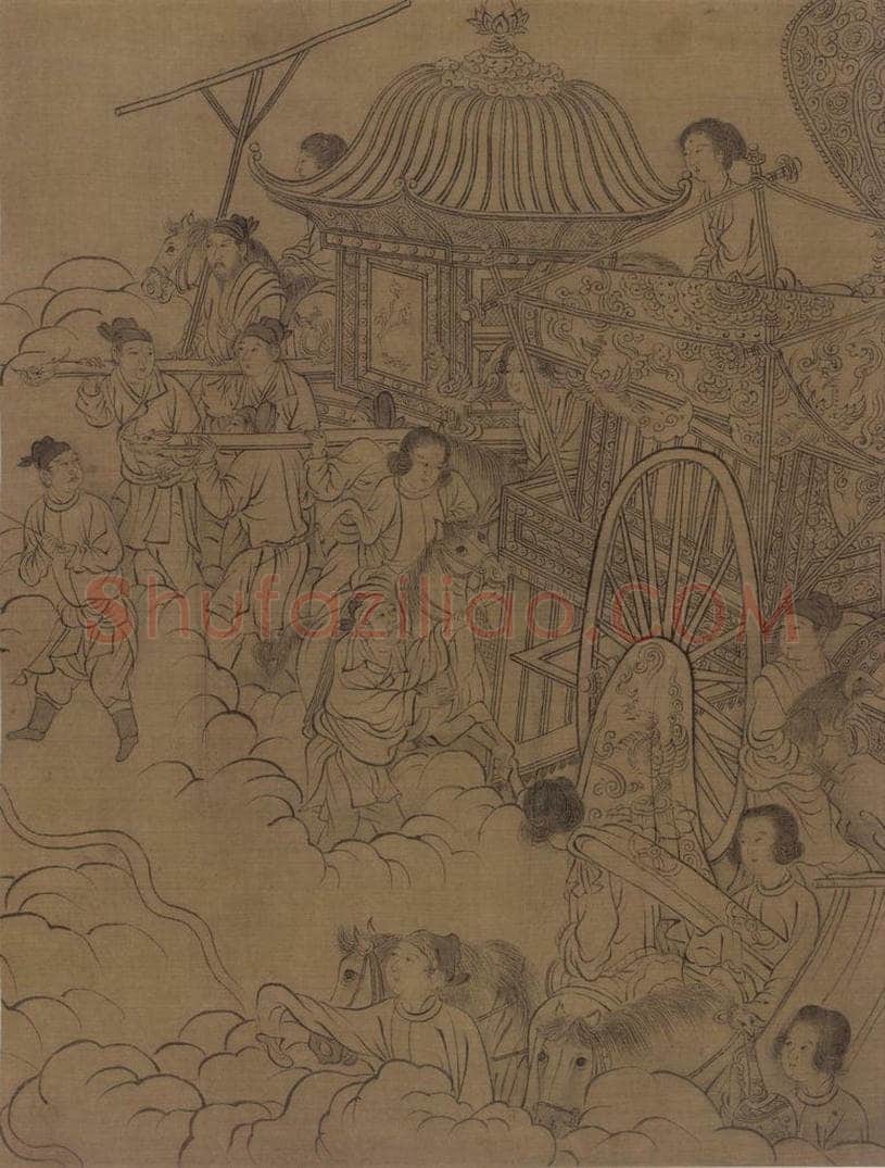 宋 李公麟 《西岳降灵图》 书画作品