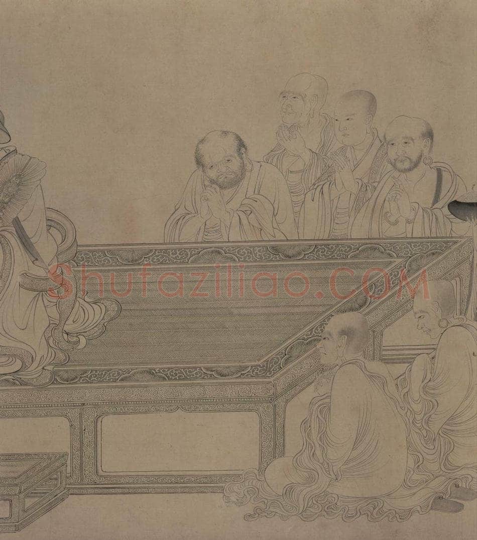 宋 李公麟 《维摩演教图》 书画作品