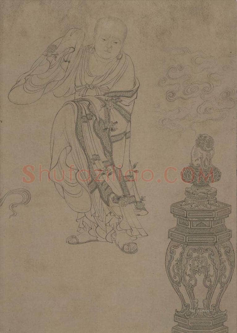 宋 李公麟 《维摩演教图》 书画作品