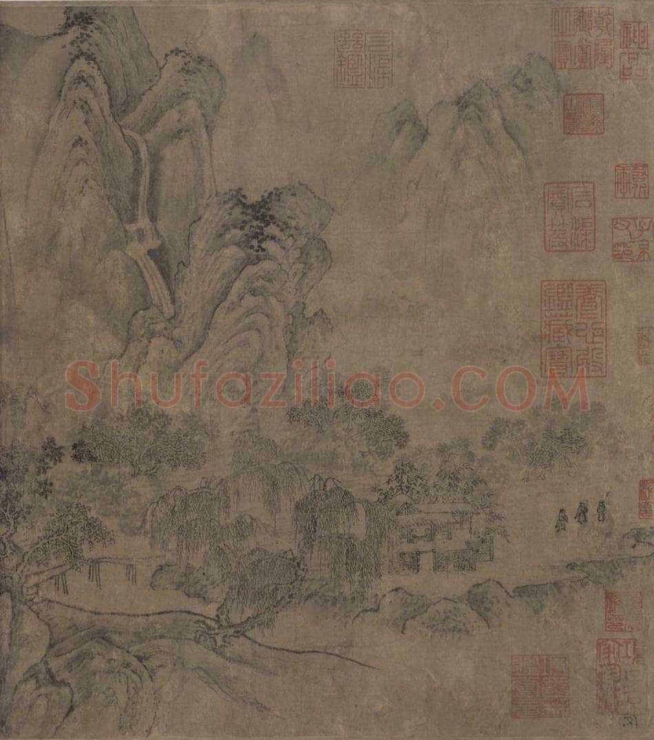 宋 燕肃 《春山图》 书画作品