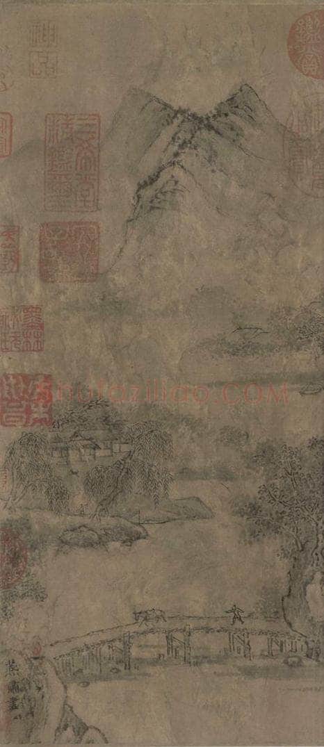 宋 燕肃 《春山图》 书画作品