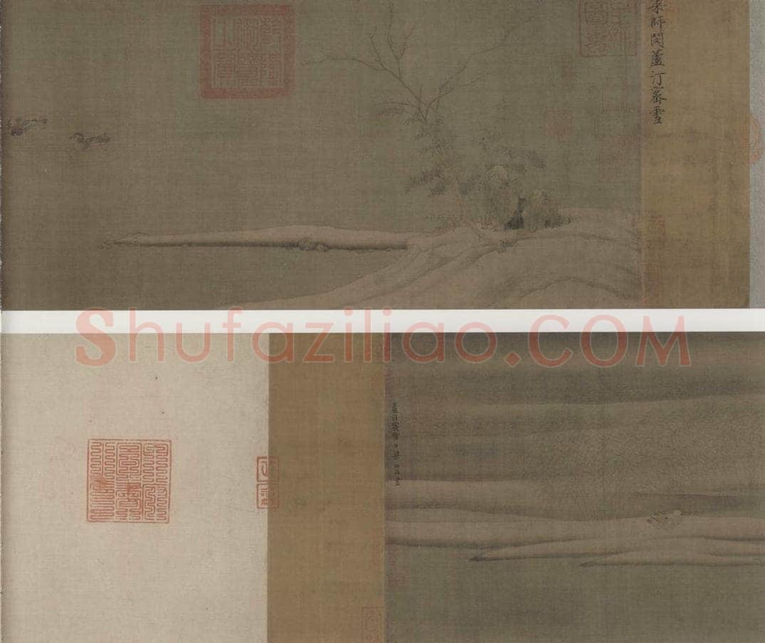 宋 梁师闵 芦汀密雪图 书画作品