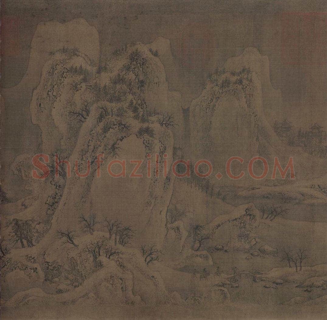 宋 赵佶 雪江归棹图 书画作品