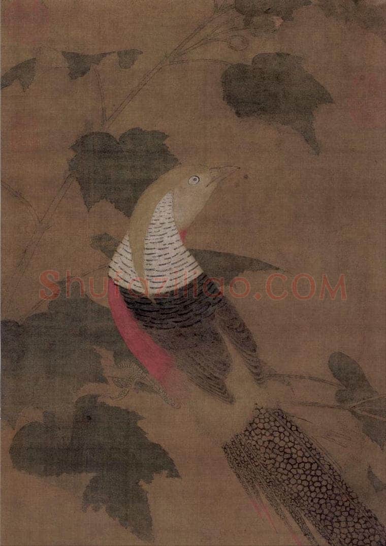 宋 赵佶 芙蓉锦鸡图 书画作品