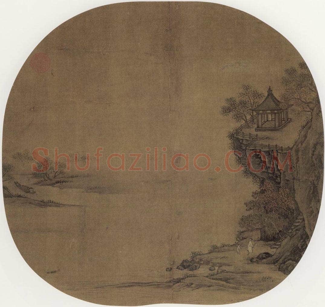 宋 佚名 木末孤亭 书画作品