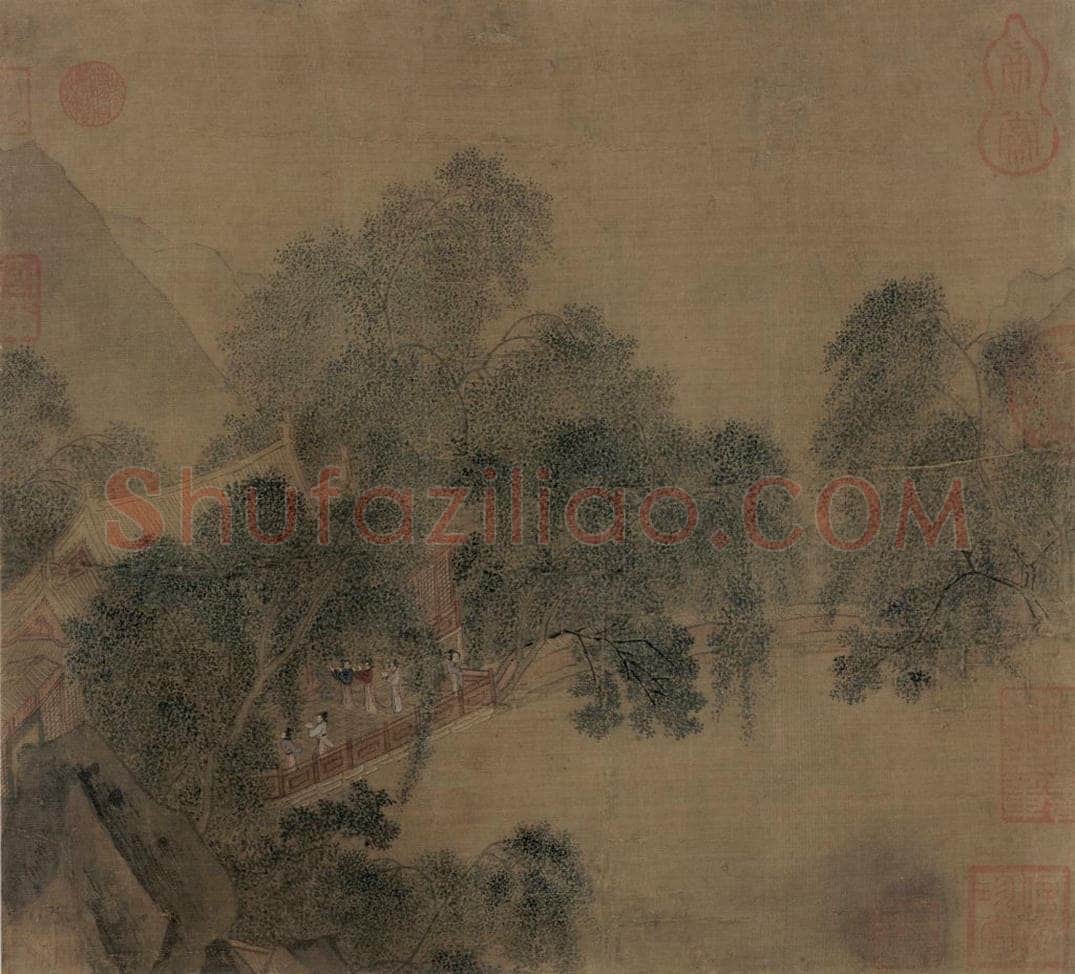 宋 佚名 杨柳溪堂 书画作品