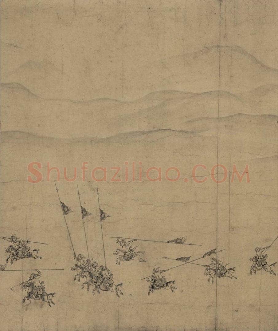 辽 陈及之 《便桥会盟图》 书画作品