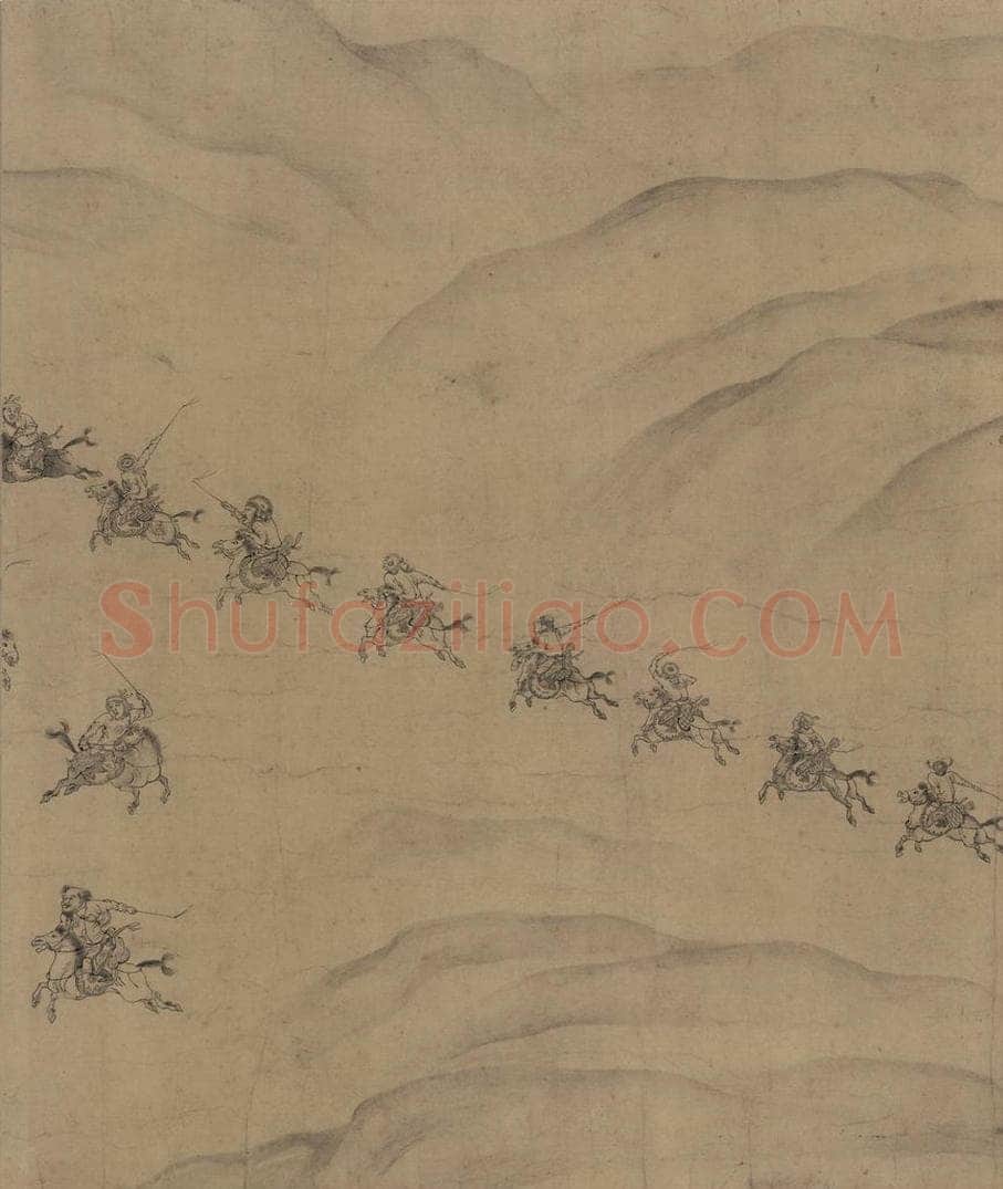 辽 陈及之 《便桥会盟图》 书画作品