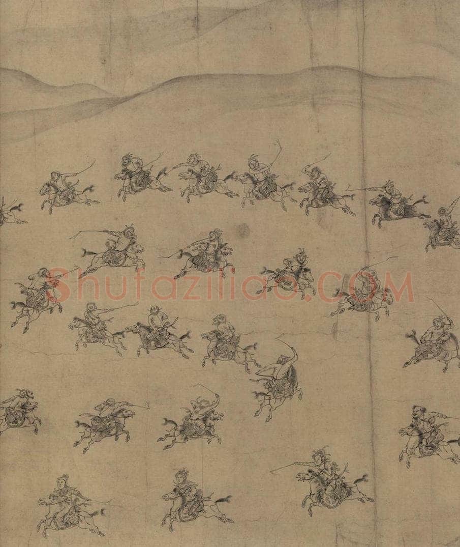 辽 陈及之 《便桥会盟图》 书画作品