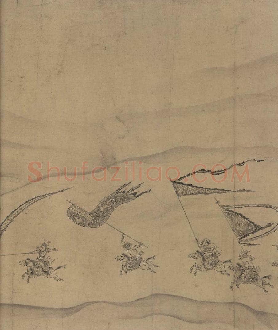 辽 陈及之 《便桥会盟图》 书画作品