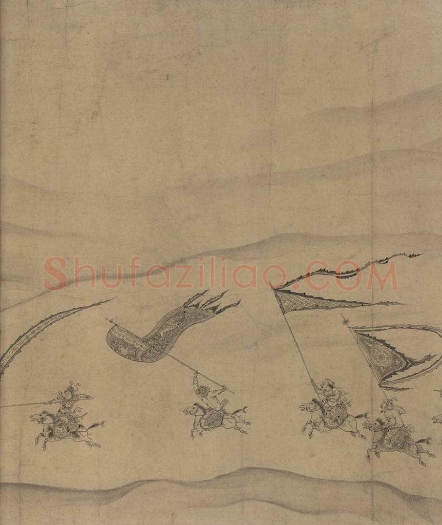 辽 陈及之 《便桥会盟图》 书画作品